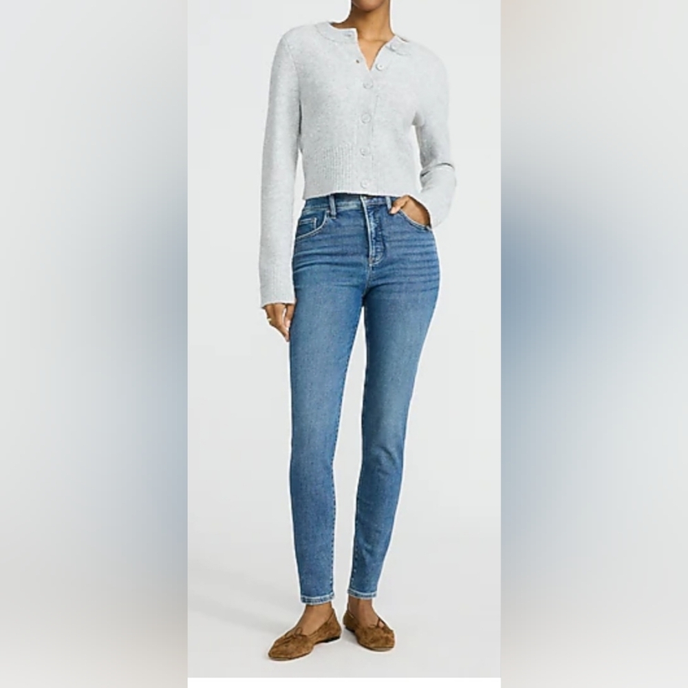 Women's High-Rise Slim Jeans in Medium Blue 8Long NWT & Sealed In Bag